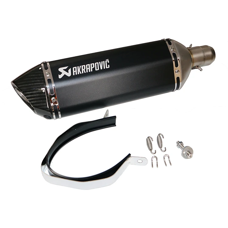 
51mm Motorcycle Muffler Stainless Steel Exhaust Pipe with Carbon Fiber 