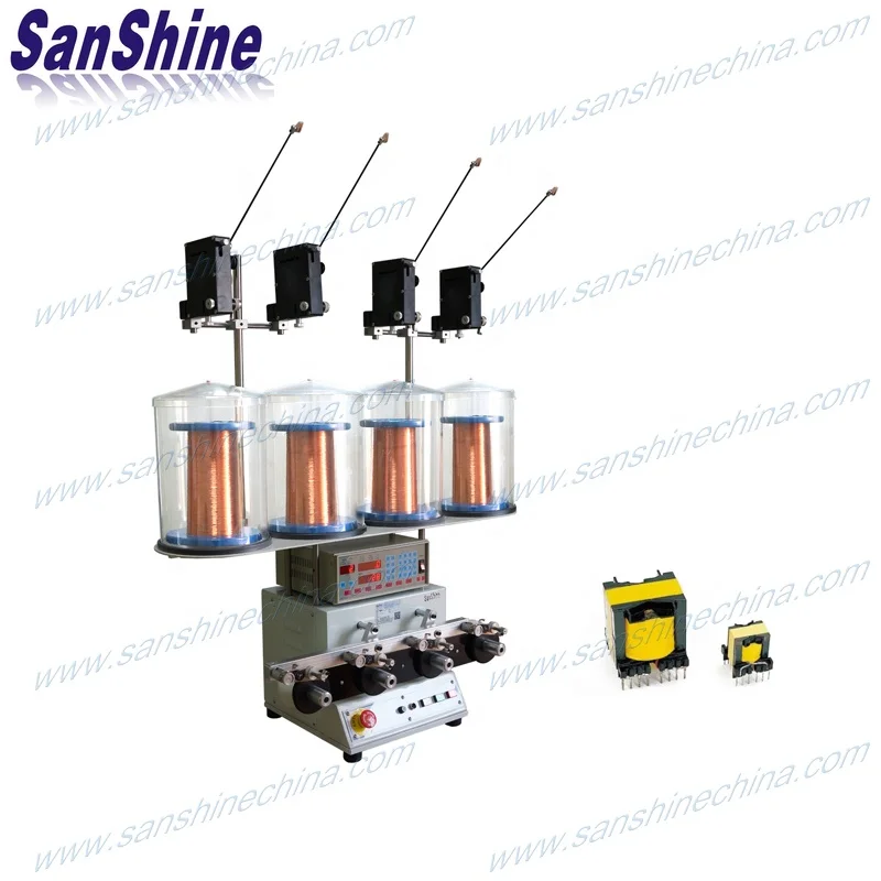 Obverse four spindles EE series inductor coil automatic winding machine(SS864)