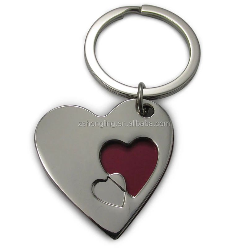 
Custom wedding souvenir gifts heart shape keychain 