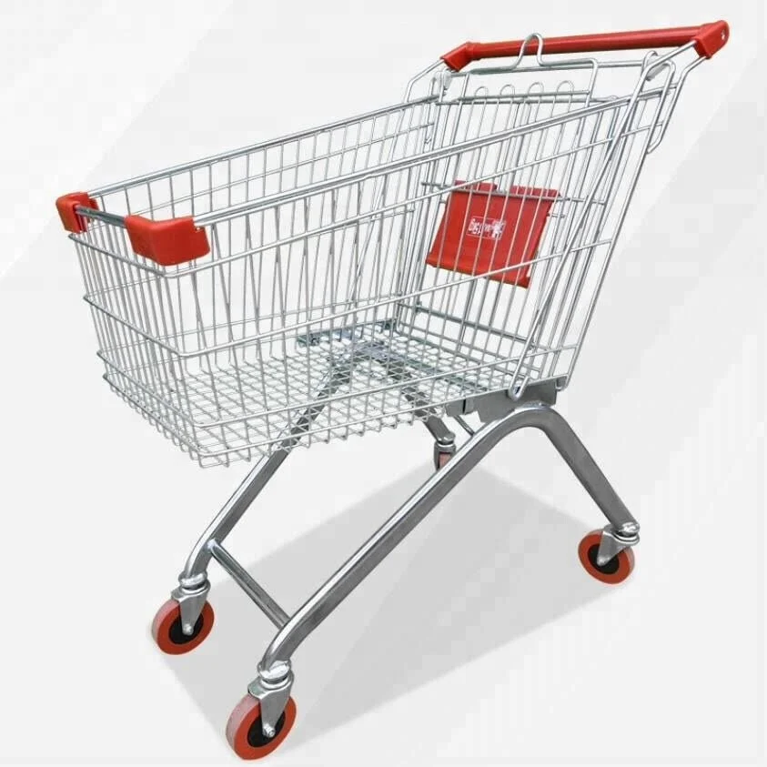 Hot sale high quality Metal material cart European style Supermarket Shopping trolley