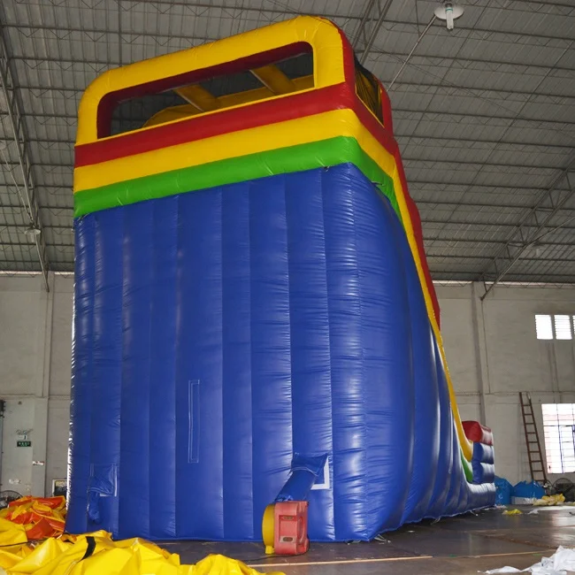 Red and blue outdoor kids water park bouncy castle inflatable games slide