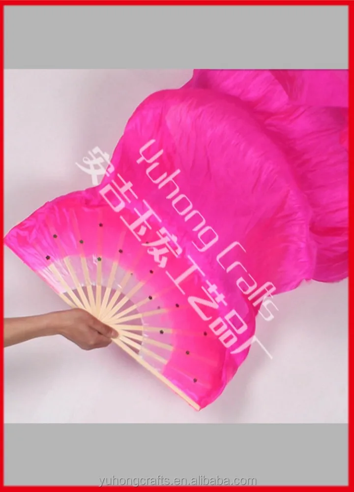 Hot Belly Dance 100% Real Silk Fan Veils