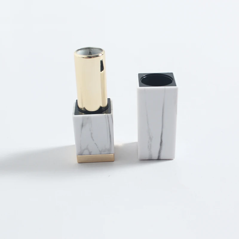 magnetic buckle lipstick tube white marble lip balm tube