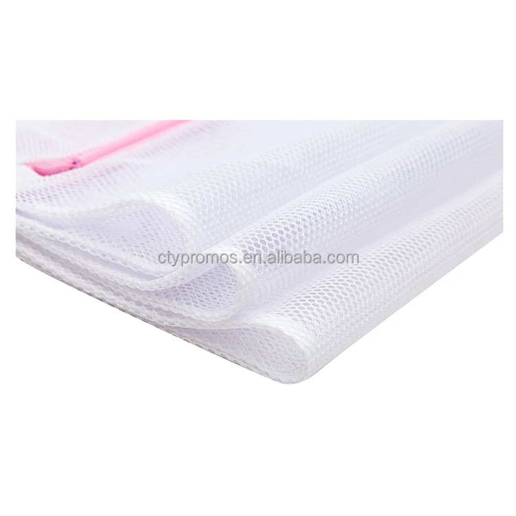 Durable Mesh Washing Drawstring Bags with Zipper, Clothing Laundry Bags for Laundry