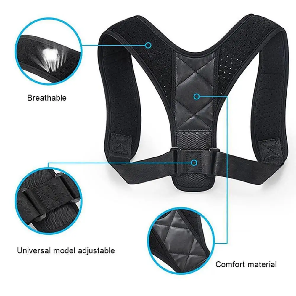 Posture Corrector For Men And Women - Adjustable Upper Back Brace For Clavicle To Support Neck, Back and Shoulder