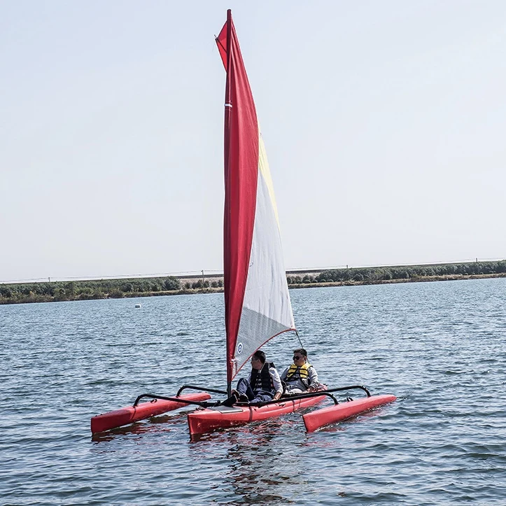 
U-boat 18ft plastic twp person sailboat with foot drive pedal system and rudder on sale 