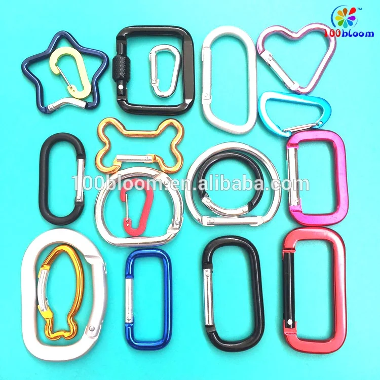 
Factory supply 5cm aluminum racetrack carabiner hook as bag accessories or parts 