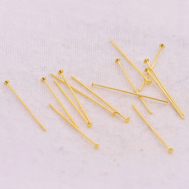 Изготовление серег Аксессуары 23 мм Золотая круглая шпилька