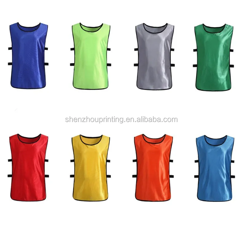 Wholesale best price custom size logo sports mesh pennies football scrimmage training vests blank soccer bibs