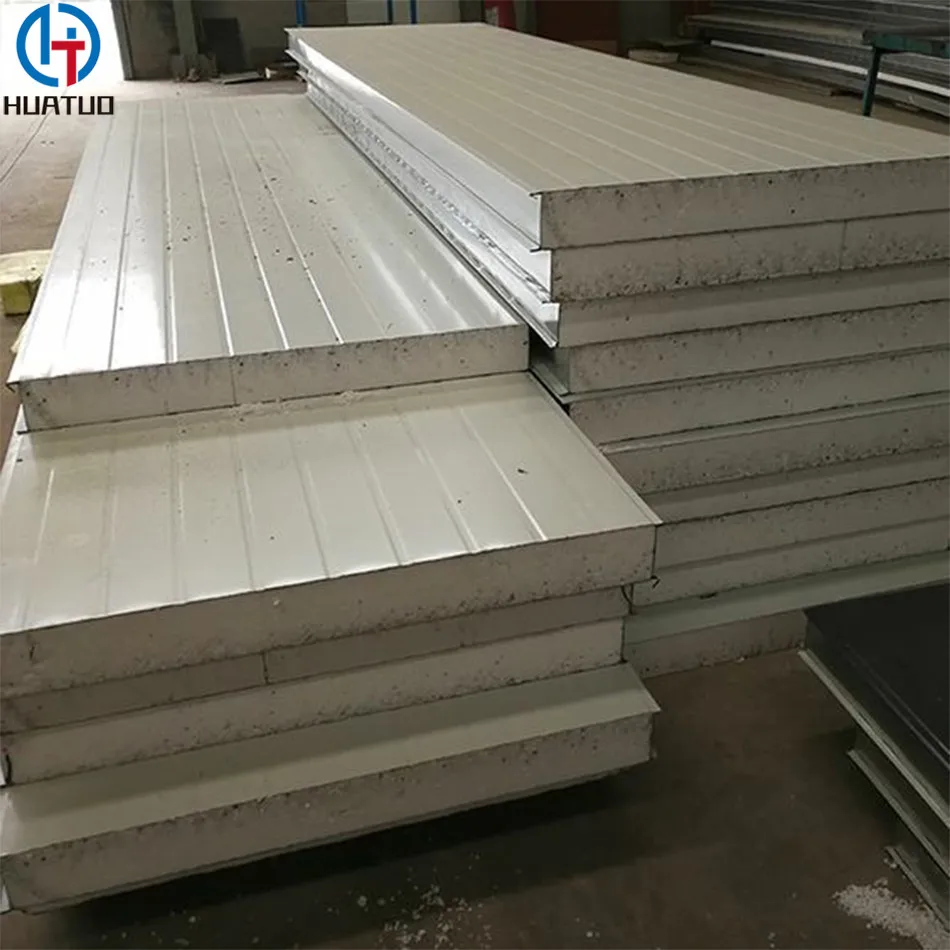 Insulated PU sandwich panel polyurethane for cold room or refrigerated warehouse wall panel