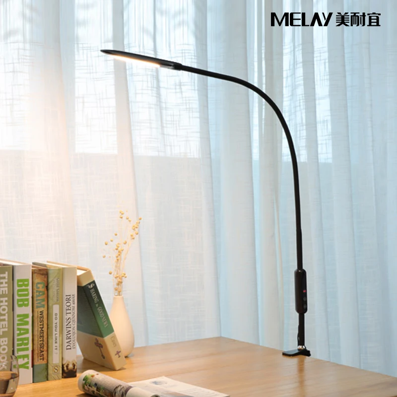 Office Lighting Flexible 5 Grades of Brightness and Color Tmeparature Remote Control Reading Clip Lamp Table Lamp With Clamp
