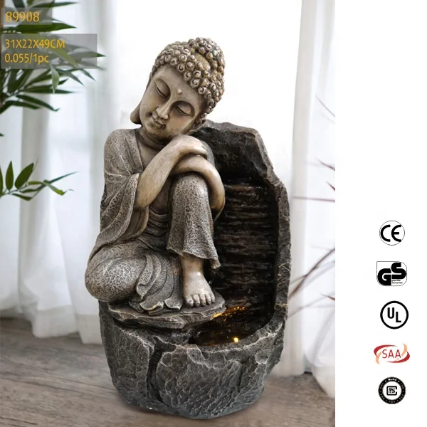 
Professional factory supply buddha fountain led light buddha face table fountain 