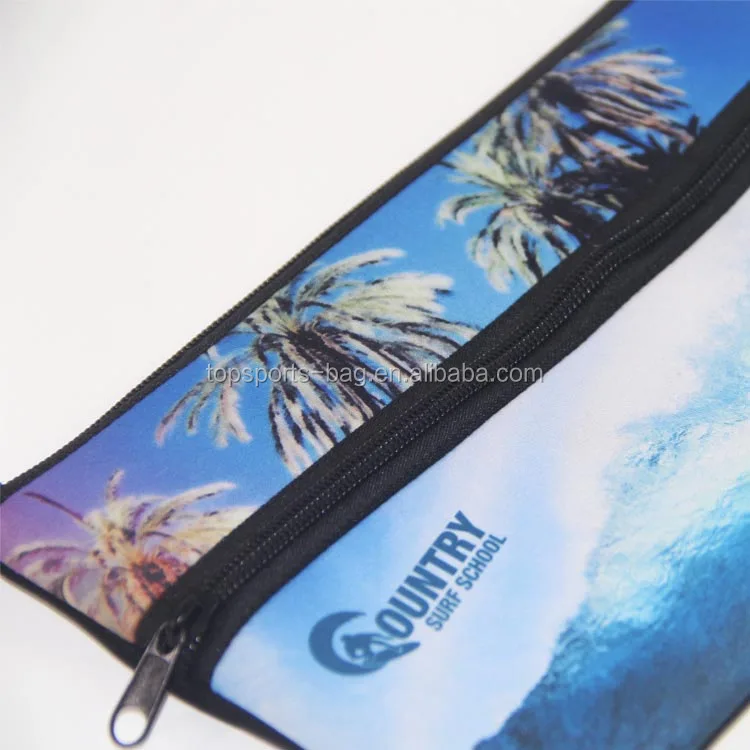 Stationary Custom Sublimation Pattern Print Large Capacity Pencil Cases with Two Pocket Neoprene Pen/Pencil Holders