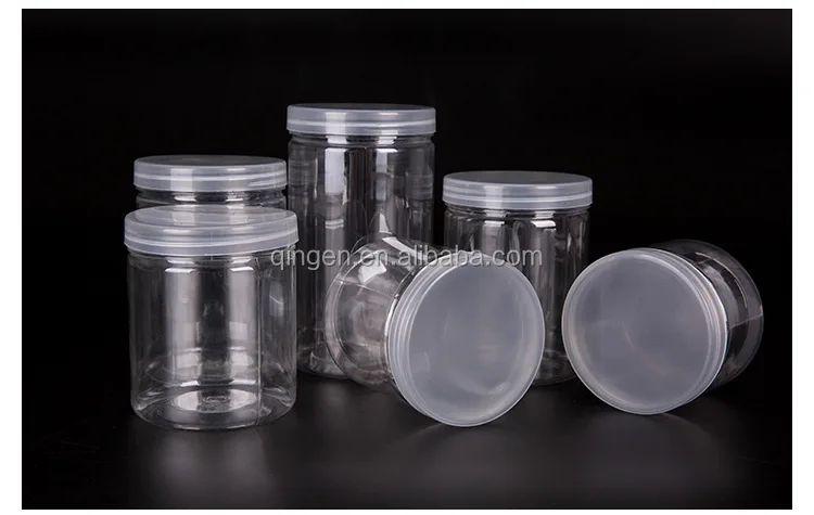 Most popular 1oz 2oz 3oz 4oz 8oz clear round pet plastic jar, food grade plastic container