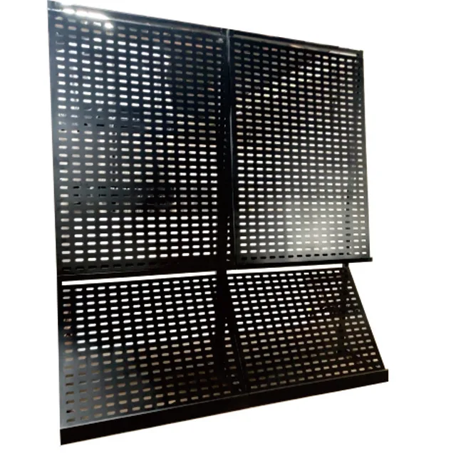
Peg board rack display with hooks mounted slatwall stone ceramic tile display boards rack for design 
