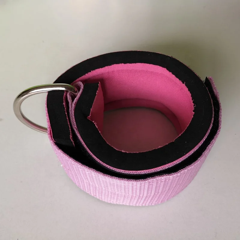 D-ring Adjustable ankle straps for cable machines