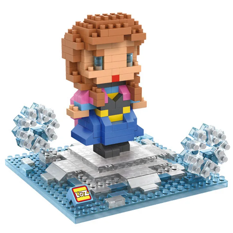 LOZ diy educational cartoon series mini character children plastic soft building blocks toy