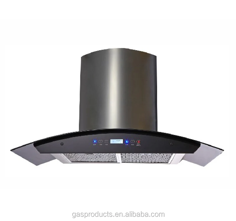 220V CE Certified Stainless Steel Island Design Range Hood Kitchen