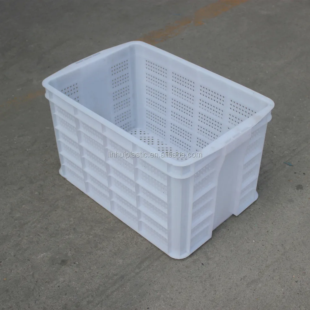 custom Plastic white milk crates innersize 590
