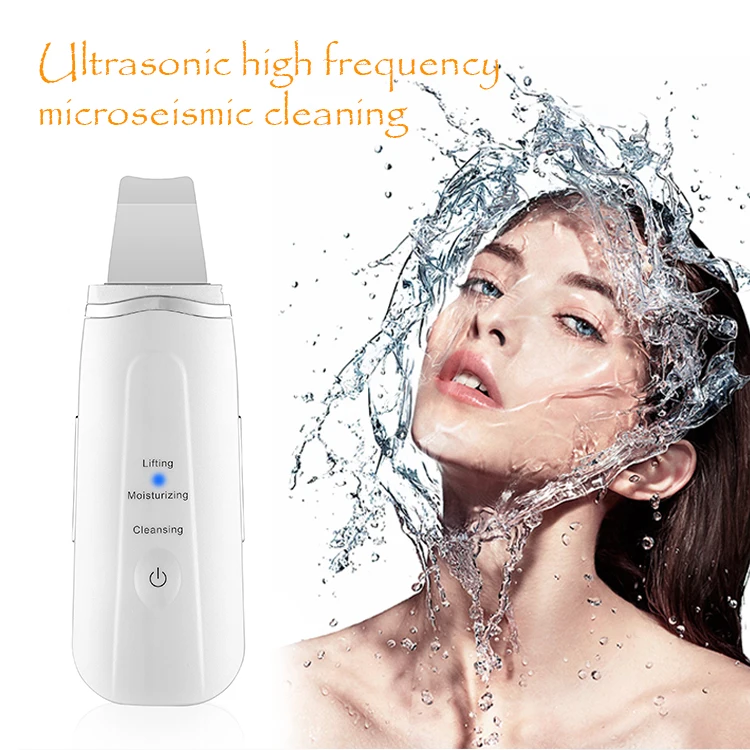 portable professional digital manual sonic derma facial dead skin  ultrasonic ion skin scrubber