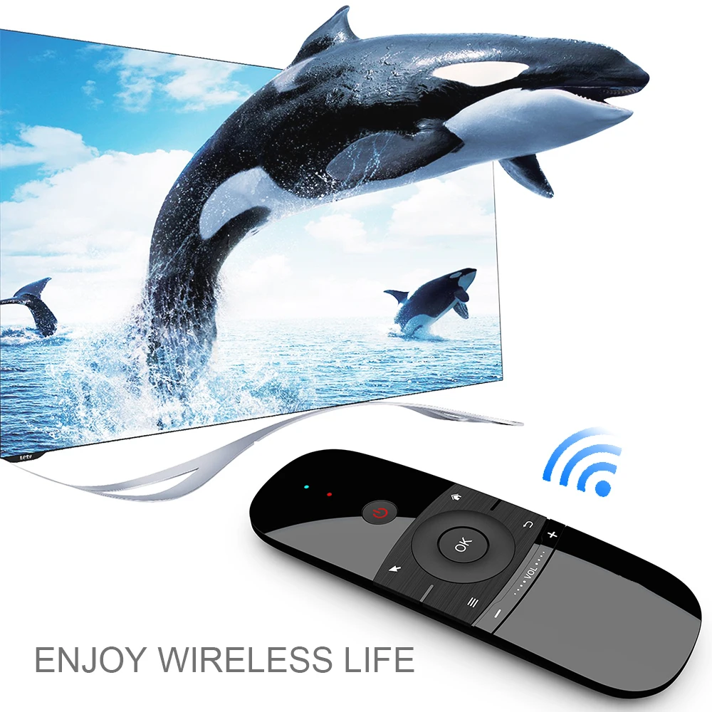 W1 MINI 2.4G Wireless Keyboard 6-Axis Motion Sense Air Mouse IR Learning Remote Control for Smart TV Android TV BOX Laptop PC