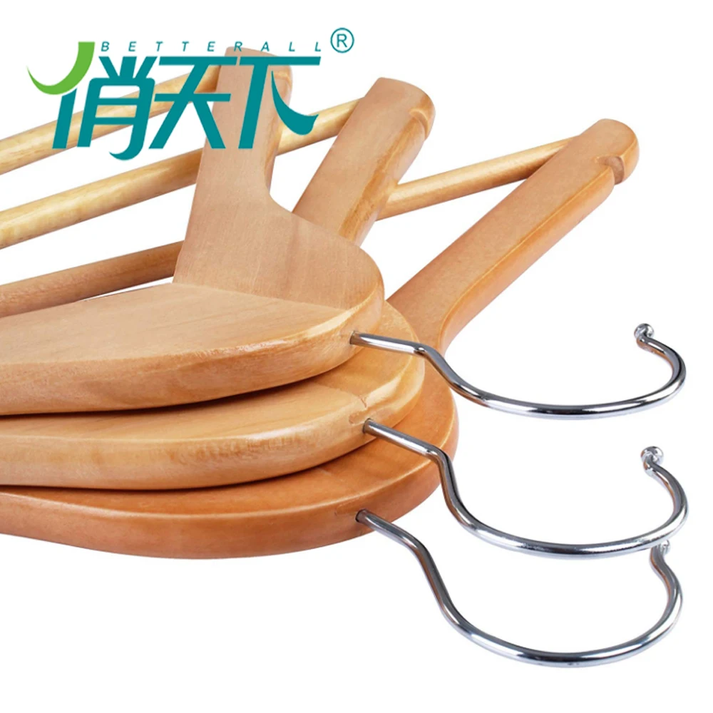 customized short hook wooden clothes hanger for all types of clothes type