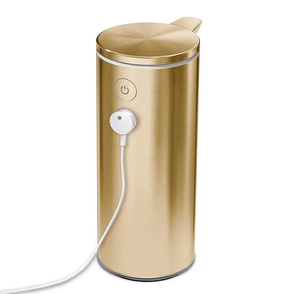 Top Seller 2025 5 Star Hotel Sensor Hand Touch Free Automatic Sanitizer Liquid Foam Soap Dispenser in Brass Effect