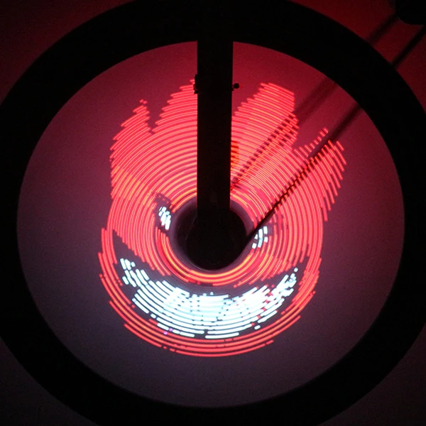 EU High Standard Animation Pictures 128 Led Mountain Bike Light Cycling Accessories Battery Powered Led Lights Wheel Lamp