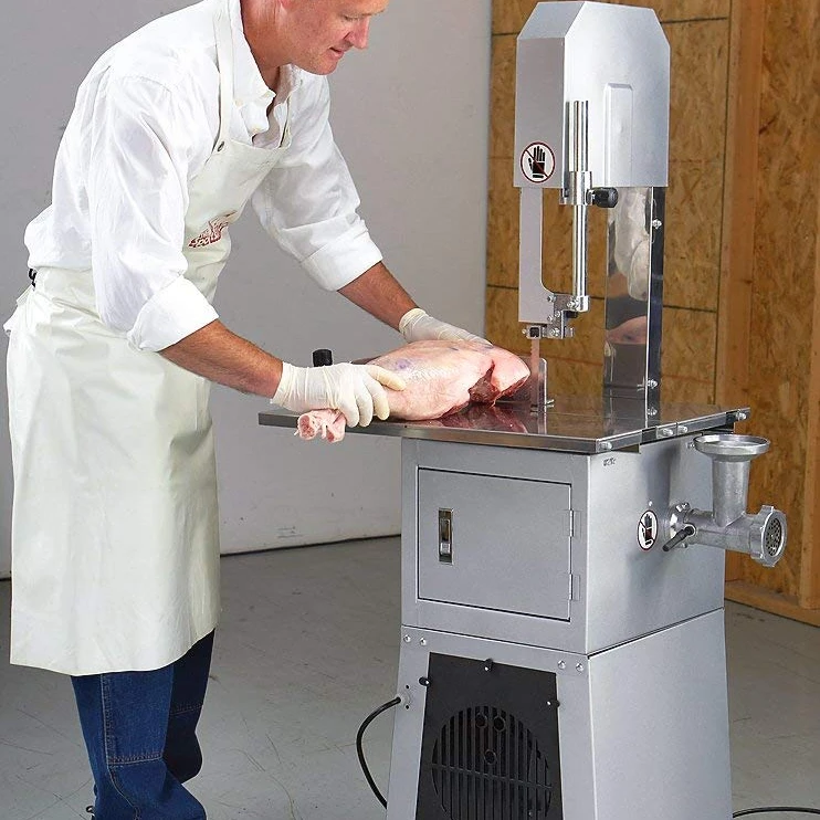 jg250  electric butchers frozen fish chicken beef bone meat cutting machine cutter band saw with grinder  ETL