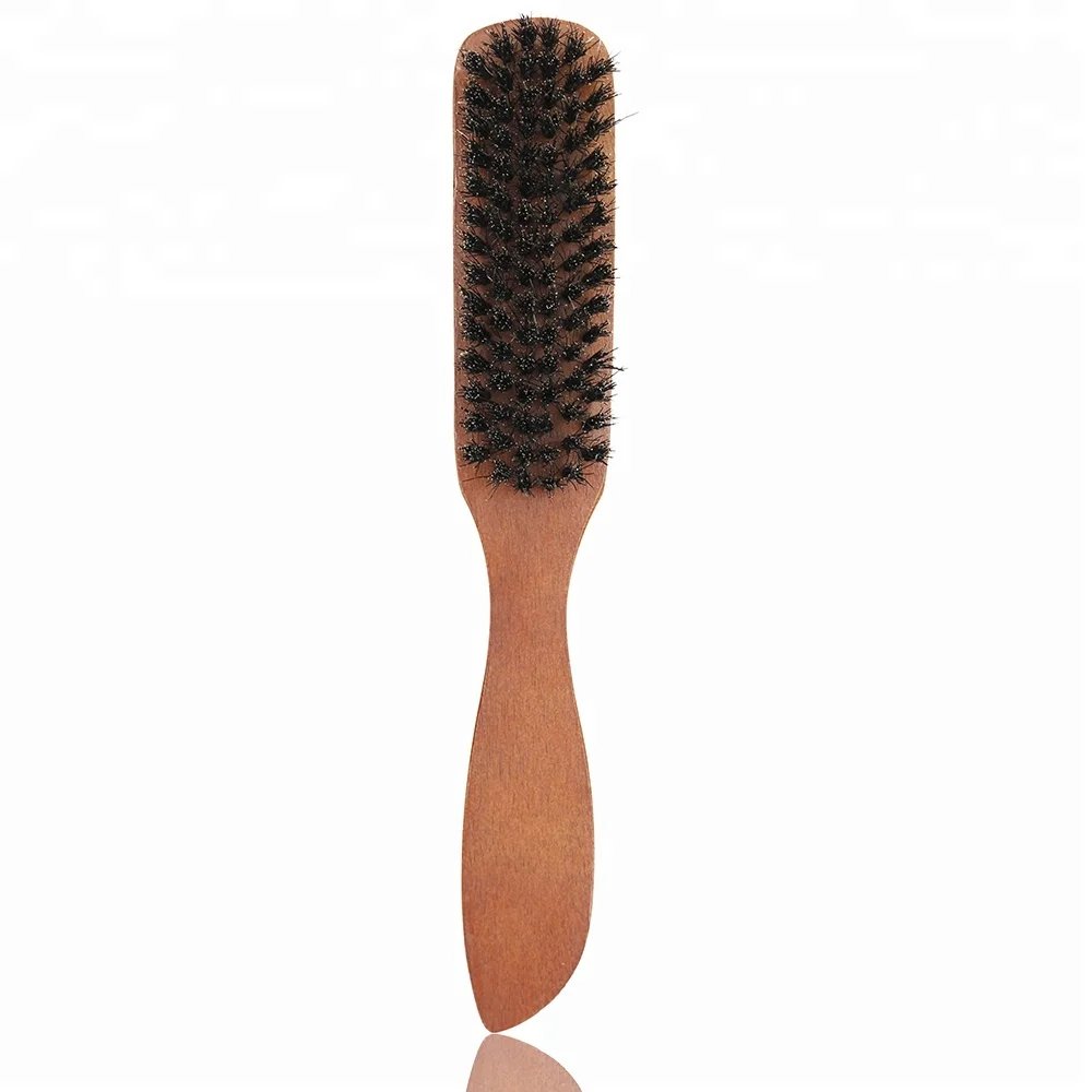 Custom Wholesale Beard Brush Private Label Boar Hair Wood Brush With Handle