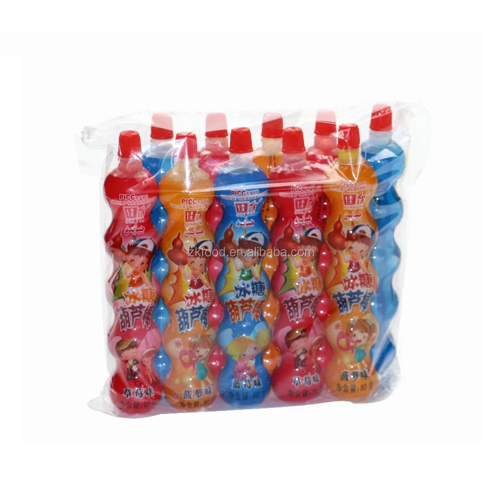 Желейная палочка в форме калабаша, фруктовый сок/безалкогольные напитки pop, оптовая продажа
