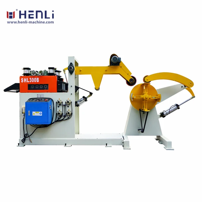 SHL-200 2 In 1 Automatic Uncoiler With Straightener Leveler And Decoiler Machine