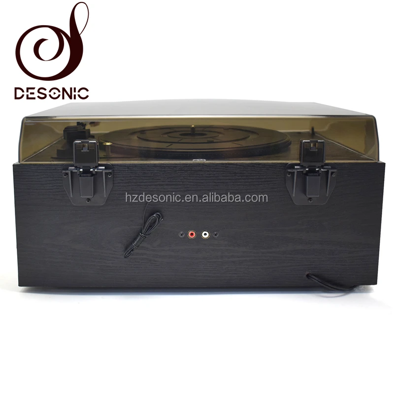 New design big size wood box auto return turntable record player