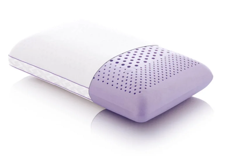 Premium Hypoallergenic Lavender Memory Foam Neck Pillow with Removable Case