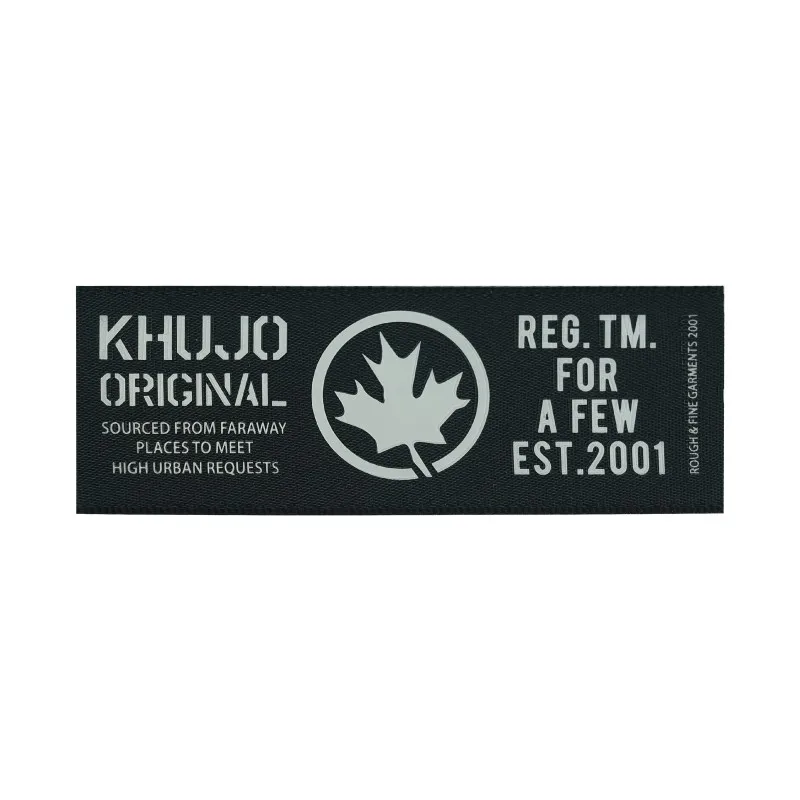 Woven Label Custom Logo Polyester And Cotton Garment Woven Label Patch Sew On Clothing For Bags Washable Main Labels For Garment