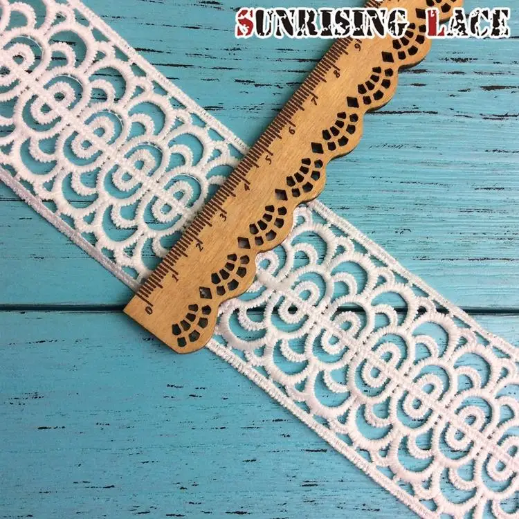 Factory Wholesale Guipure Polyester Trim Lace Embroidery