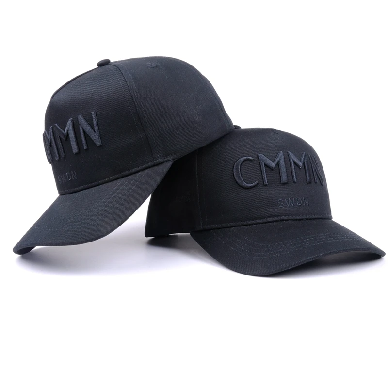 Винтажные бейсболки унисекс с изогнутыми полями хлопок черный цвет 3d-вышивка логотип для мужчин и