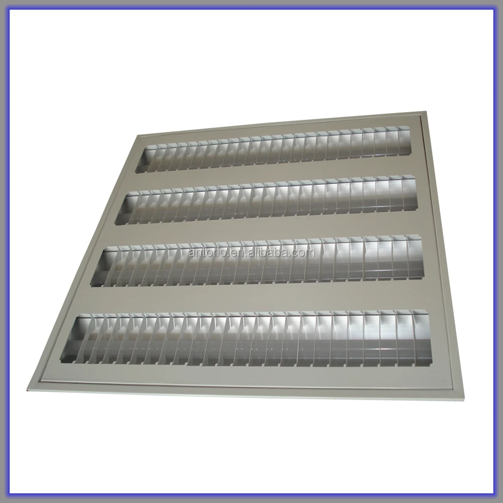600*600  T 8 fluorescent or LED  grille light  fixture recessed louver  light fixture