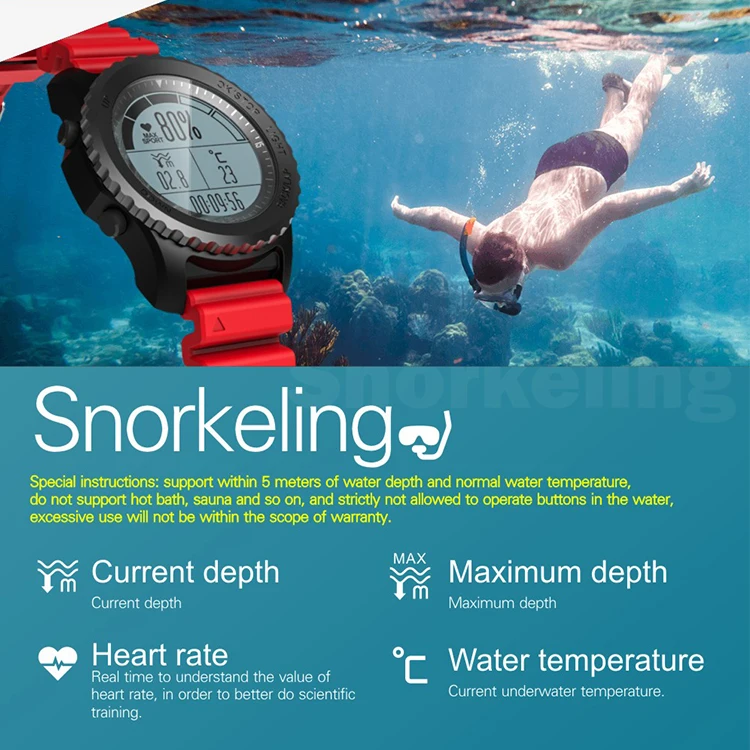 
IP68 Waterproof 500mah New Product Swimming Sport Watch Fitness Tracker 