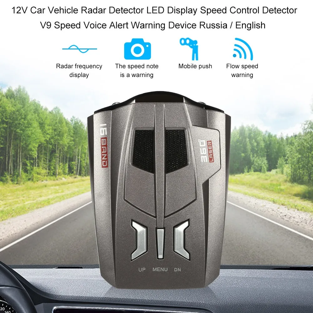 
V9 Car anti speed camera signal warning radar detector 