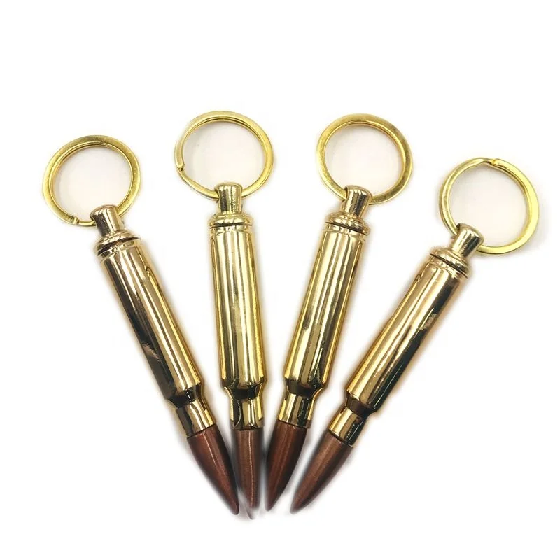 Hot sale metal bullet shape custom metal bottle opener keychain