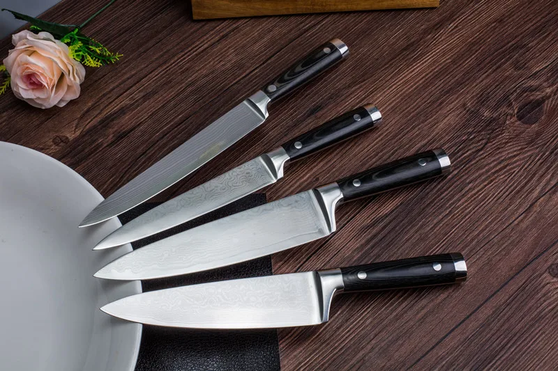 
Japanese 67 Layer VG-10 Forged Damascus Steel Chef knife Set 