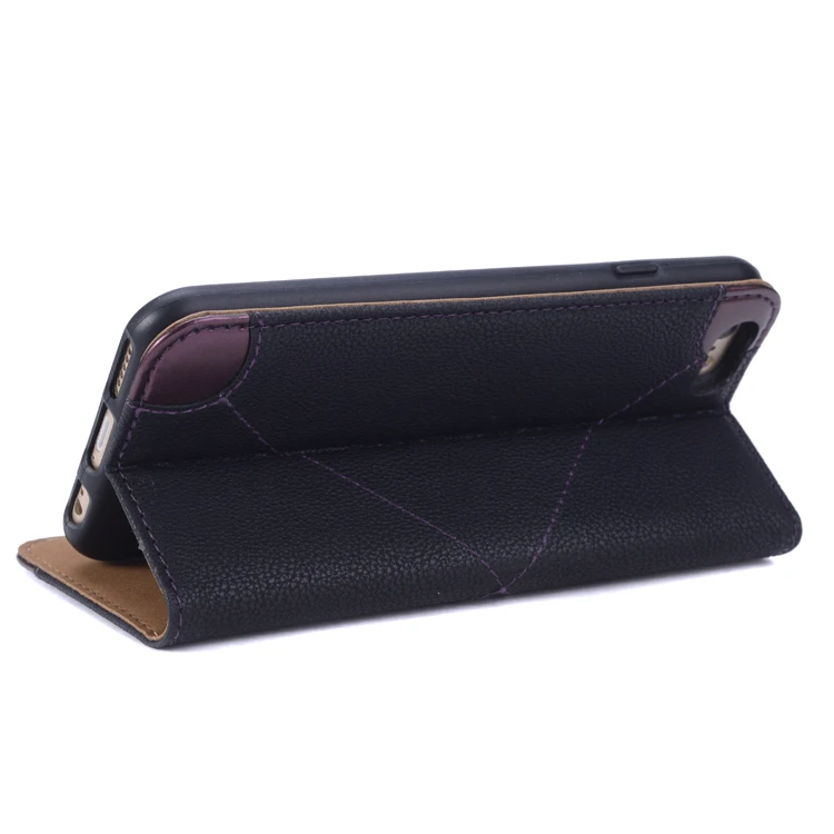 Honeydew melon pattern Rfid Blocking Carbon Fiber case pu leather flip cover for iPhone 7