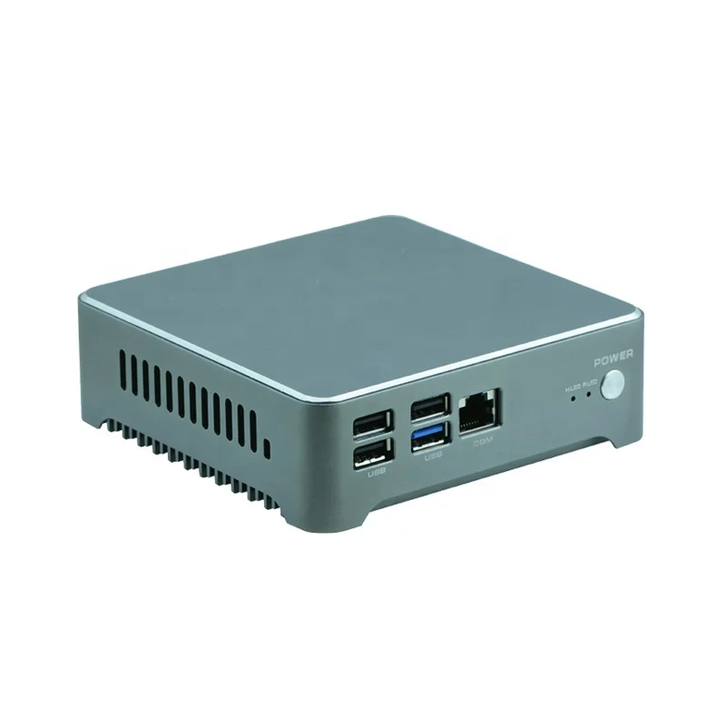 Yanyu nano J1900 quad core double network port fanless low power mini desktop computer