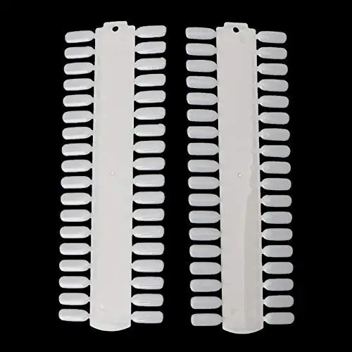 False Nails Aircraft Scale 72 Tips Practice Nail Art Polish Display Color Chart Palette Creamy White Diy