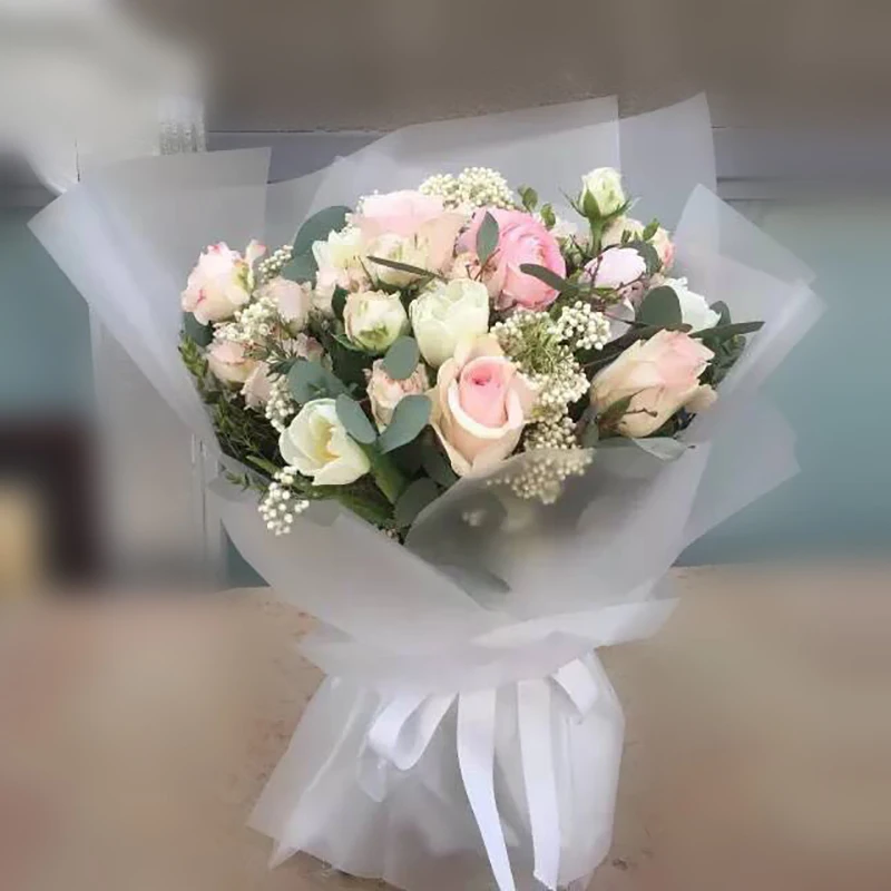 
Simple anti-static match for bouquet wrapping packaging semitransparent paper roll 