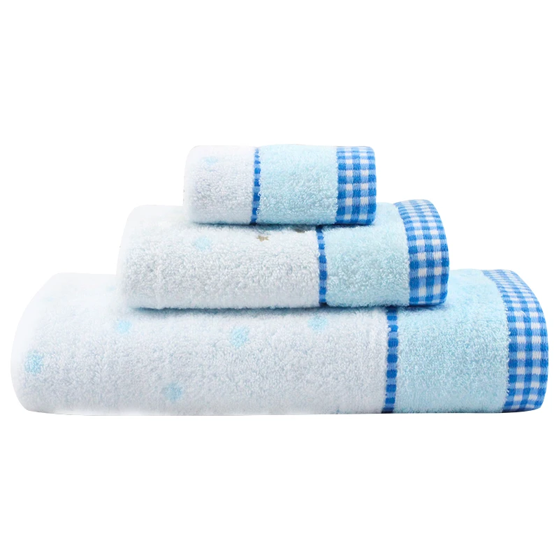 
Cute pattern baby cotton bath face towel set 3pcs for children kids 