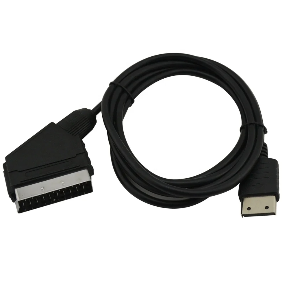 FREE SHIPPING 1.8M 6FT DC Scart RGB AV Cable Audio Cable Cord Lead Video Connector for Sega Dreamcast