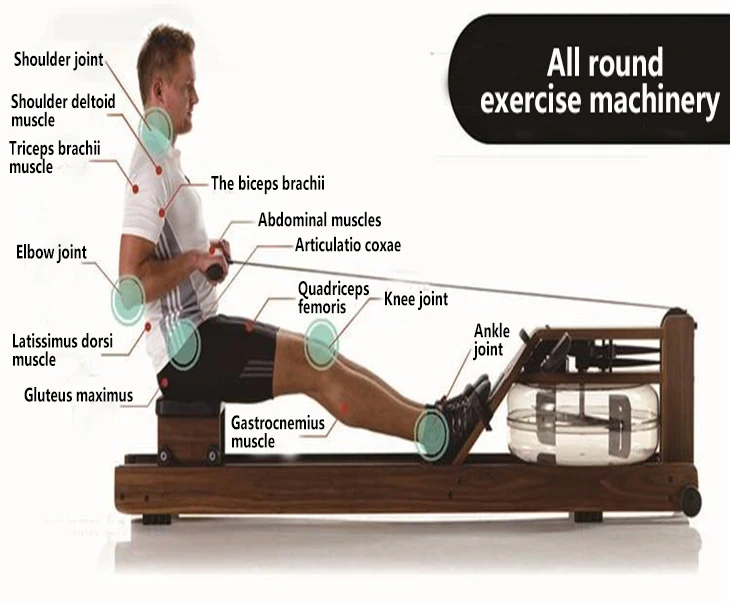 
RuiBu-7007 popular professional gym machine Water resistance Rowing machine 
