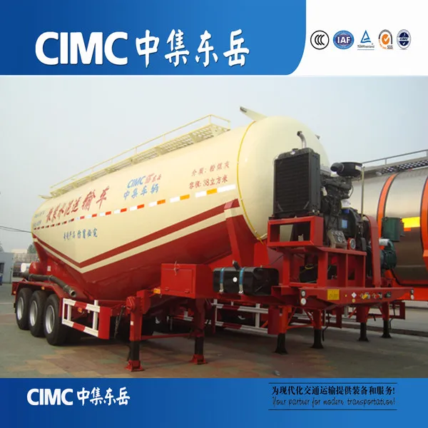  CIMC 50cbm 3 оси Сухой порошок транспортировки навального цемента бак
